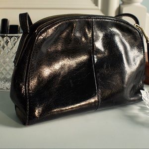 Hobo Black Leather Crossbody Bag